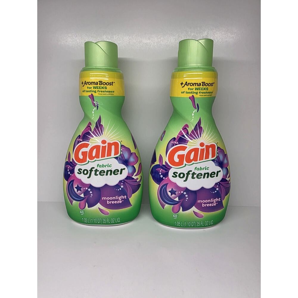 Gain Fabric Softener Moonlight Breeze 48 Loads 35 Fl Oz. Aroma Boost 2 Pack